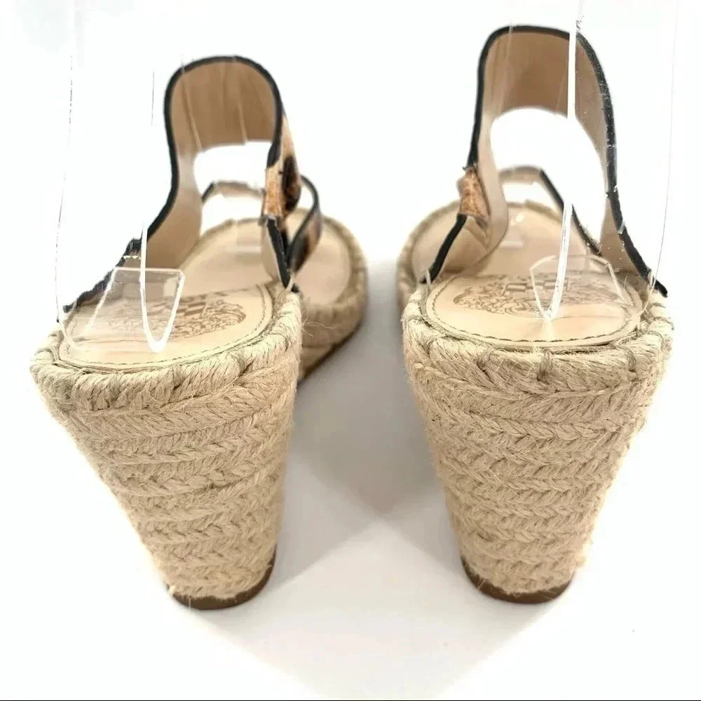 Vince Camuto Lavanda platforms size 6.5 36.5 brown black Cheetah print leather